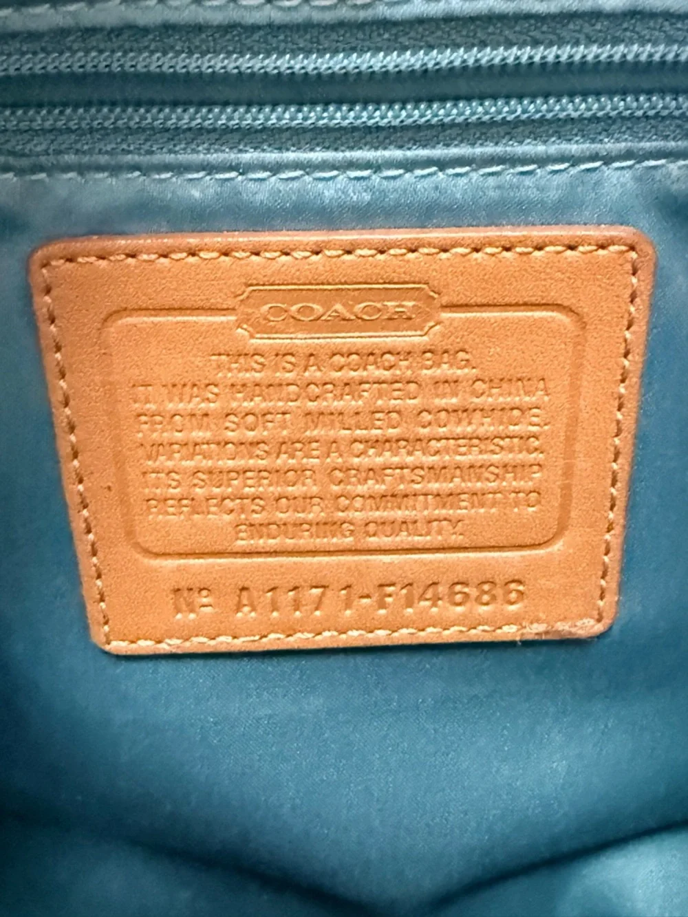 SOLD
Coach Penelope Pebbled Leather Tote | Cream & Saddle | EUC - Picture 11 of 12